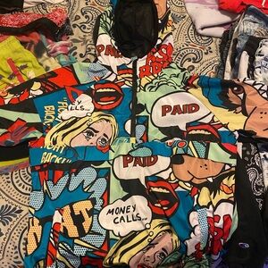 Colorful Comic Print Kids Hoodie